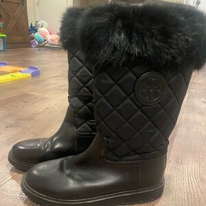New With Out Tag Burch Black Quilted Winter Boots: Worn Once!
